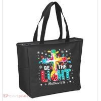 Be The Light, Christmas Lights Cross Tote Bag thumb 2