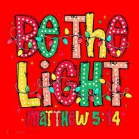 Be The Light Matthew Christian Witness Santa Hat thumb 1
