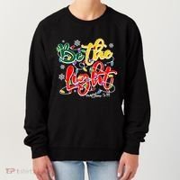 Be The Light Matthew 5 14 Jesus Christmas Lights Women's Sweatshirt thumb 0