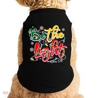 Be The Light Matthew 5 14 Jesus Christmas Lights Doggie Tank thumb 0