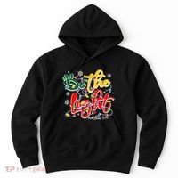 Be The Light Matthew 5 14 Jesus Christmas Lights Hoodie thumb 0
