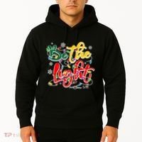 Be The Light Matthew 5 14 Jesus Christmas Lights Hoodie thumb 2