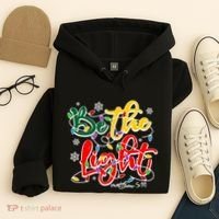 Be The Light Matthew 5 14 Jesus Christmas Lights Hoodie thumb 4