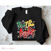 Be The Light Matthew 5 14 Jesus Christmas Lights Sweatshirt thumb 2