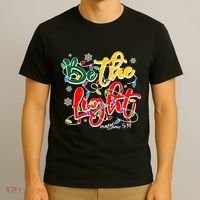 Be The Light Matthew 5 14 Jesus Christmas Lights T-Shirt thumb 3