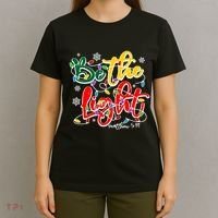 Be The Light Matthew 5 14 Jesus Christmas Lights T-Shirt thumb 4