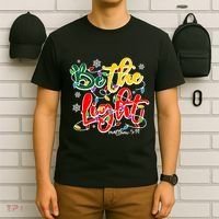 Be The Light Matthew 5 14 Jesus Christmas Lights T-Shirt thumb 6