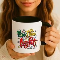 Be The Light Matthew 5 14 Jesus Christmas Lights Coffee Mug thumb 3