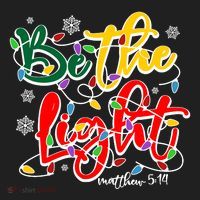Be The Light Matthew 5 14 Jesus Christmas Lights Beanie thumb 2