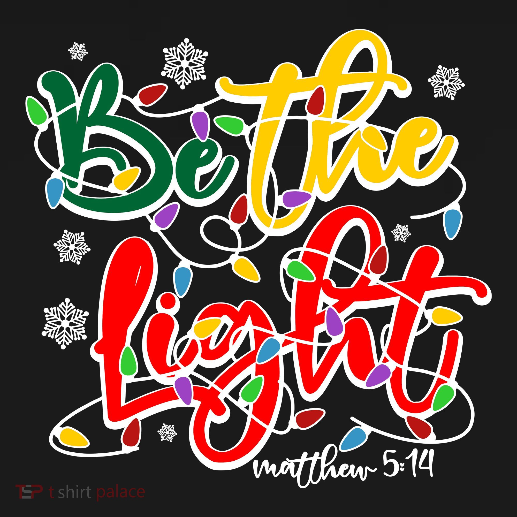 Be The Light Matthew 5 14 Jesus Christmas Lights Women's Tank Top