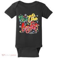 Be The Light Matthew 5 14 Jesus Christmas Lights Baby Bodysuit thumb 0