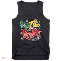 Be The Light Matthew 5 14 Jesus Christmas Lights Tank Top thumb 0