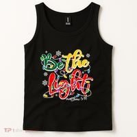 Be The Light Matthew 5 14 Jesus Christmas Lights Tank Top thumb 2