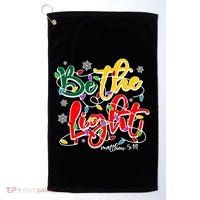 Be The Light Matthew 5 14 Jesus Christmas Lights Golf Towel thumb 0