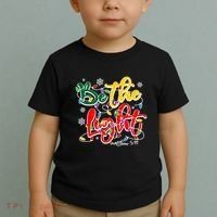 Be The Light Matthew 5 14 Jesus Christmas Lights Toddler T-Shirt thumb 2
