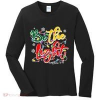 Be The Light Matthew 5 14 Jesus Christmas Lights Women's Long Sleeve Shirt thumb 0