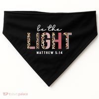 Be The Light Faith Jesus Christian Boho Leopard Cheetah USA-Made Doggie Bandana thumb 0