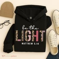 Be The Light Faith Jesus Christian Boho Leopard Cheetah Hoodie thumb 4