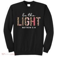 Be The Light Faith Jesus Christian Boho Leopard Cheetah Sweatshirt thumb 0