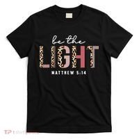 Be The Light Faith Jesus Christian Boho Leopard Cheetah T-Shirt thumb 0