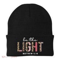 Be The Light Faith Jesus Christian Boho Leopard Cheetah Beanie thumb 0