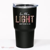 Be The Light Faith Jesus Christian Boho Leopard Cheetah Tumbler thumb 0