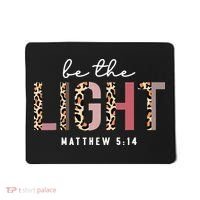 Be The Light Faith Jesus Christian Boho Leopard Cheetah Mousepad thumb 0