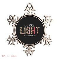 Be The Light Faith Jesus Christian Boho Leopard Cheetah Ornament thumb 0