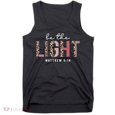 Be The Light Faith Jesus Christian Boho Leopard Cheetah Tank Top
