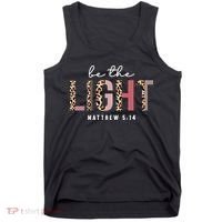 Be The Light Faith Jesus Christian Boho Leopard Cheetah Tank Top thumb 0