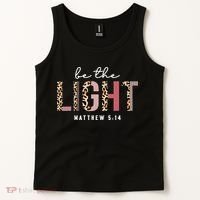 Be The Light Faith Jesus Christian Boho Leopard Cheetah Tank Top thumb 2