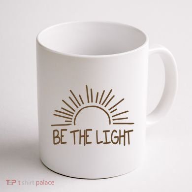 Be The Light Positive Coffee Mug back