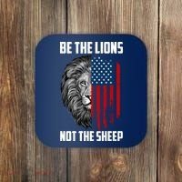 Be The Lions Not The Sheep USA American Flag Coaster thumb 0