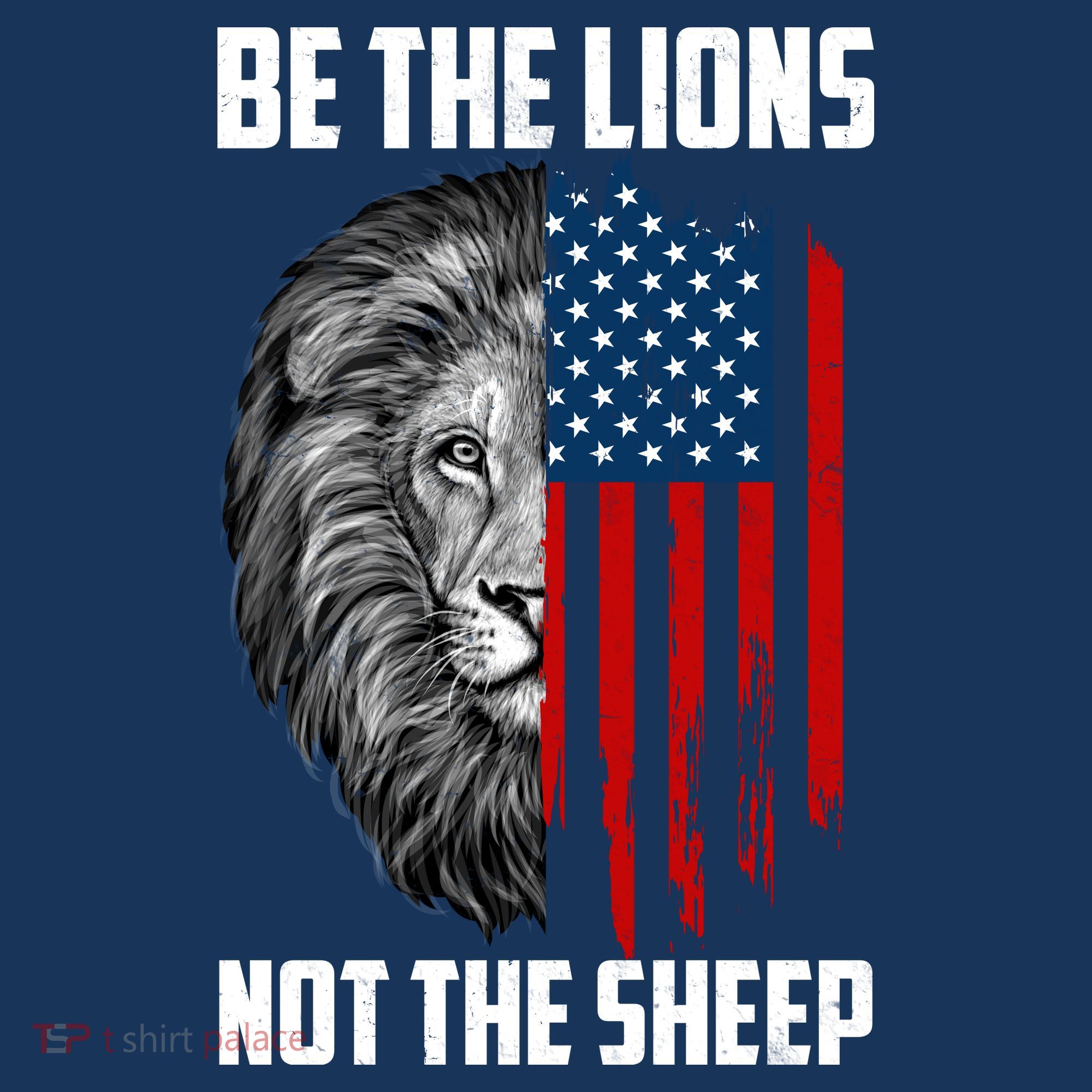 Be The Lions Not The Sheep USA American Flag Coaster