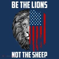 Be The Lions Not The Sheep USA American Flag Polo thumb 2