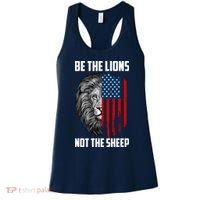 Be The Lions Not The Sheep USA American Flag Women's Tank Top thumb 0