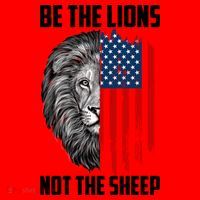 Be The Lions Not The Sheep USA American Flag Santa Hat thumb 1