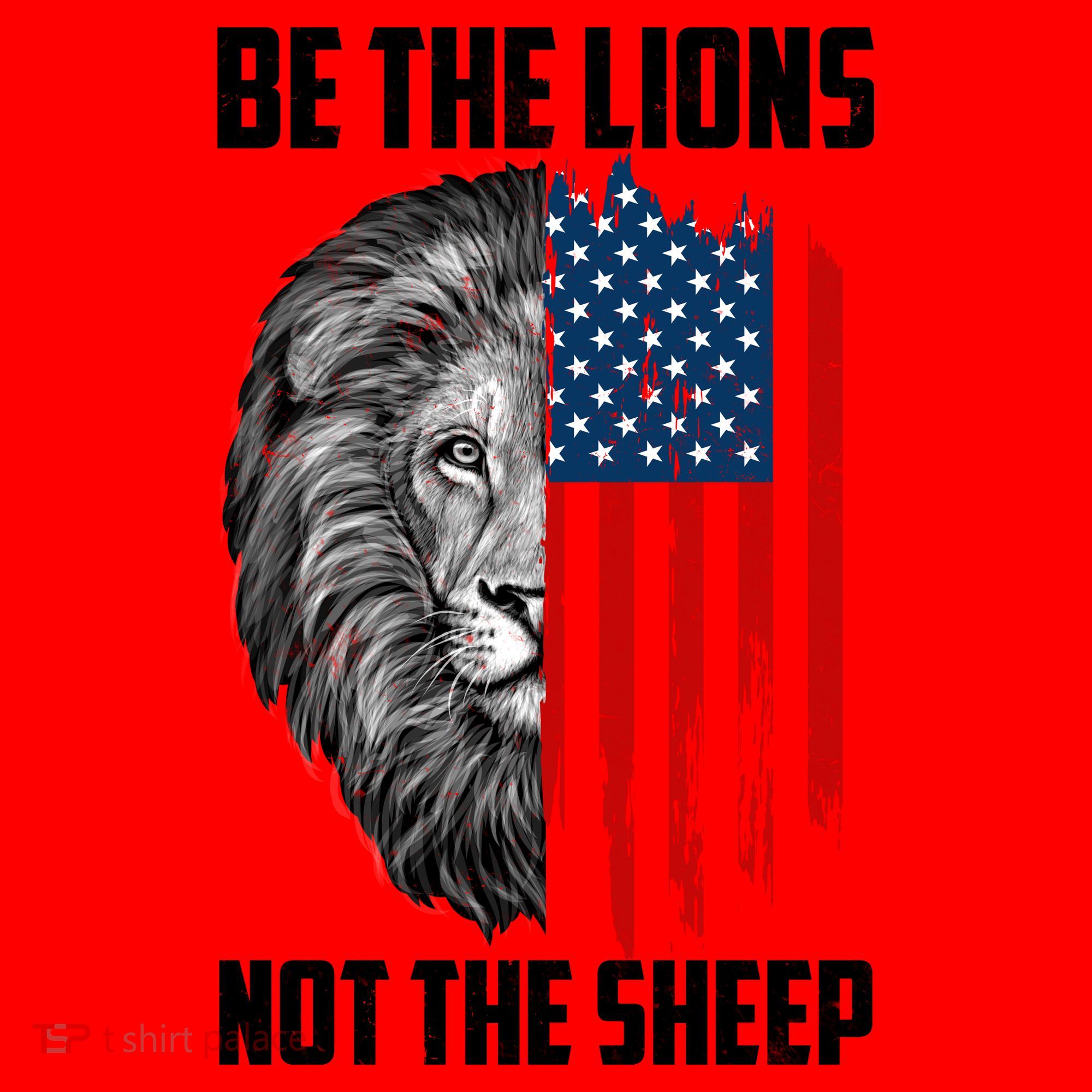 Be The Lions Not The Sheep USA American Flag Santa Hat