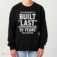Built To Last 55 Years And Counting 55th Wedding Anniversary Women's Sweatshirt thumb 0
