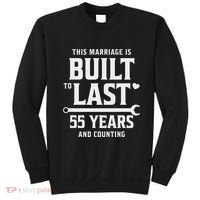 Built To Last 55 Years And Counting 55th Wedding Anniversary Sweatshirt thumb 0