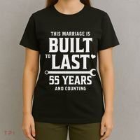 Built To Last 55 Years And Counting 55th Wedding Anniversary T-Shirt thumb 4