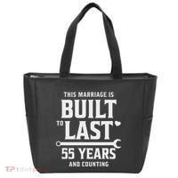 Built To Last 55 Years And Counting 55th Wedding Anniversary Tote Bag thumb 0