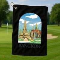 Bangkok Thailand Landscape Golf Towel thumb 1