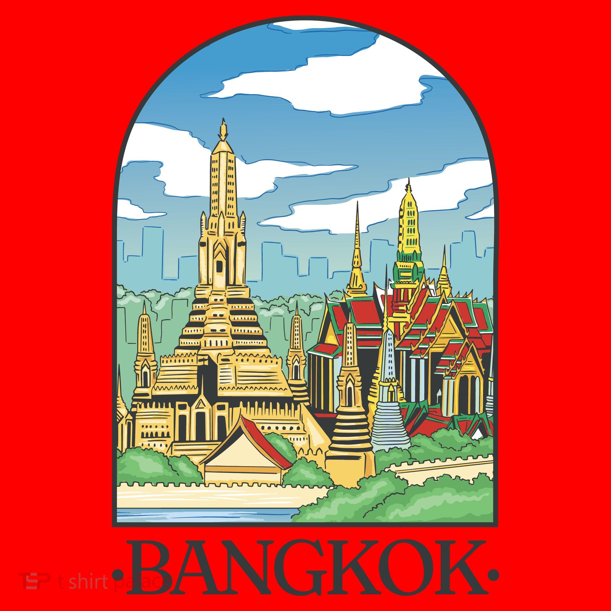 Bangkok Thailand Landscape Santa Hat