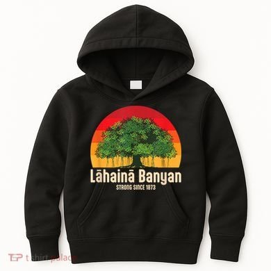 Banyan Tree Lahaina Maui Hawaii Kids Hoodie
