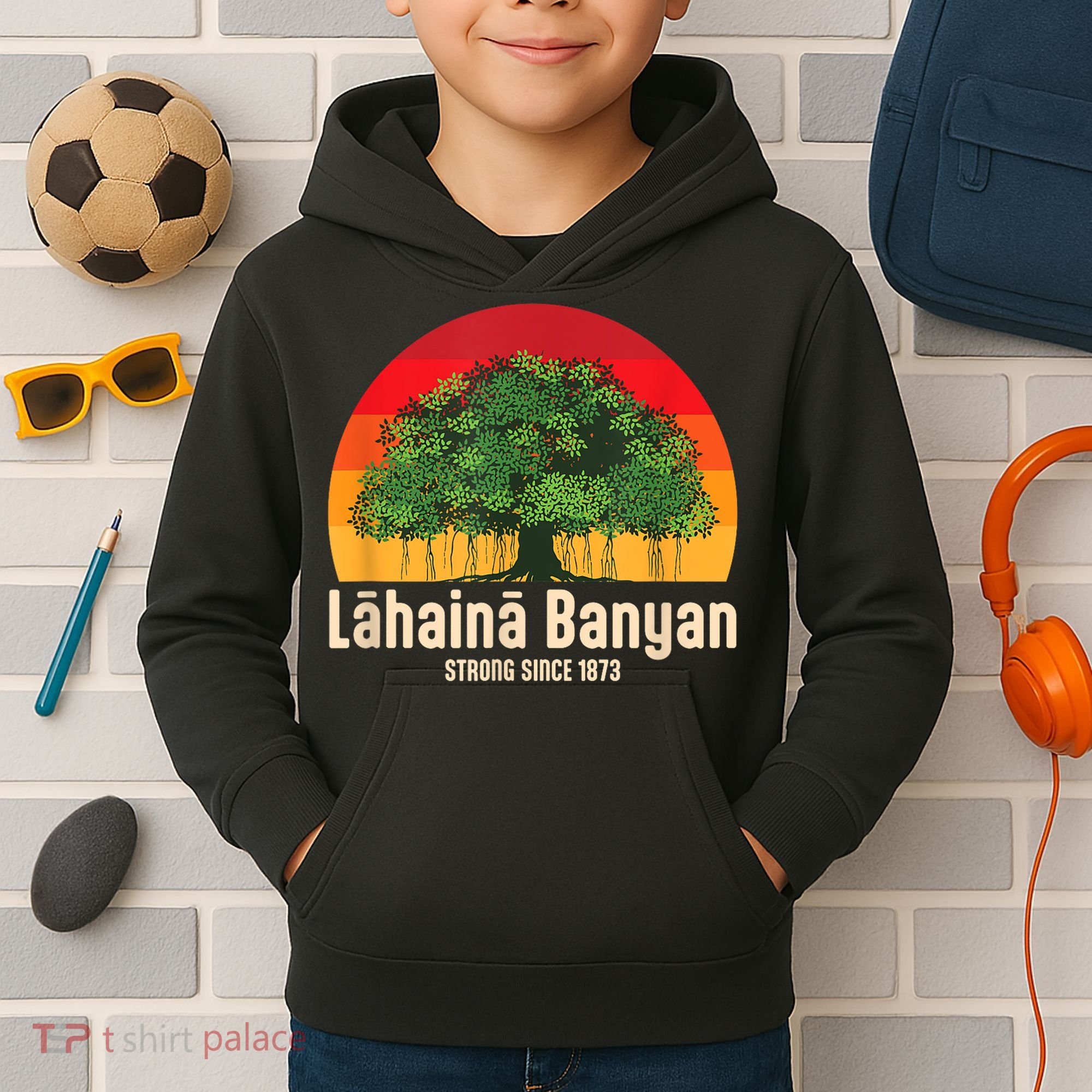 Banyan Tree Lahaina Maui Hawaii Kids Hoodie