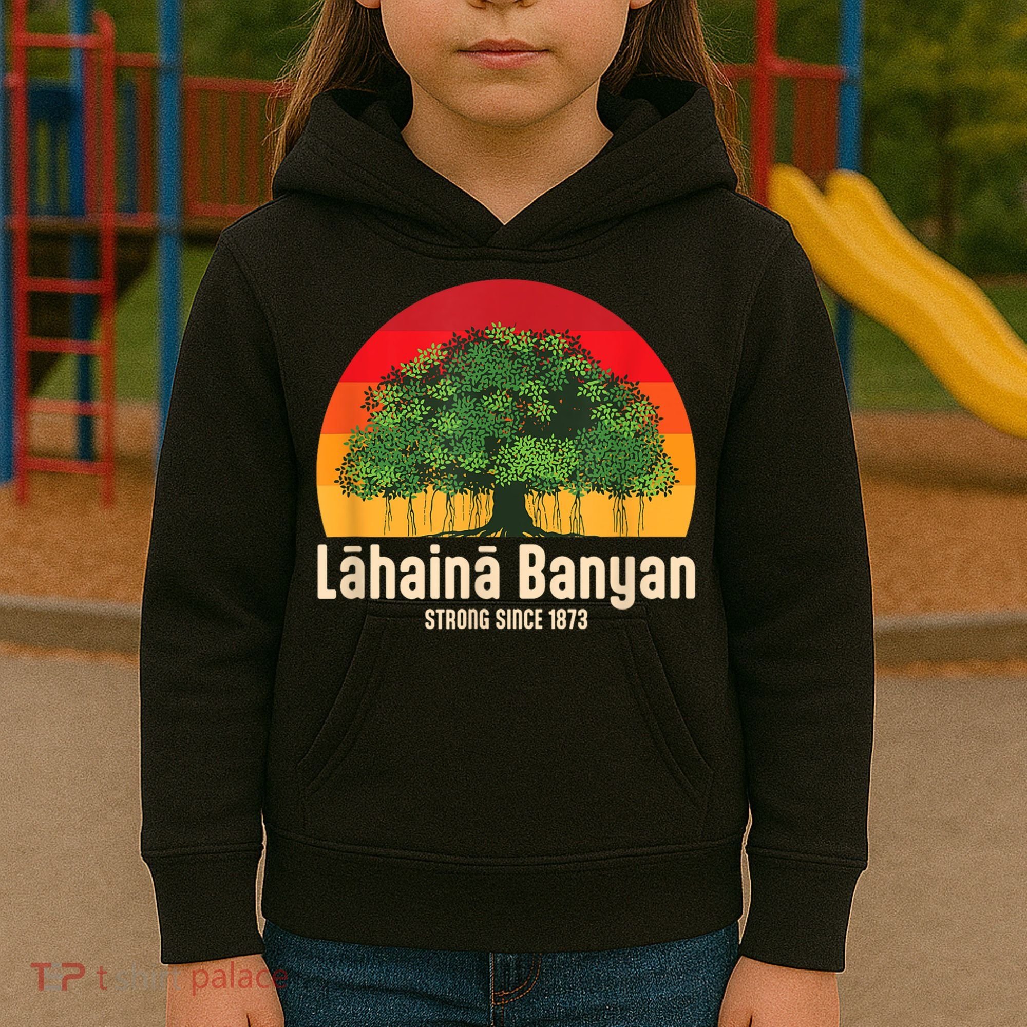 Banyan Tree Lahaina Maui Hawaii Kids Hoodie