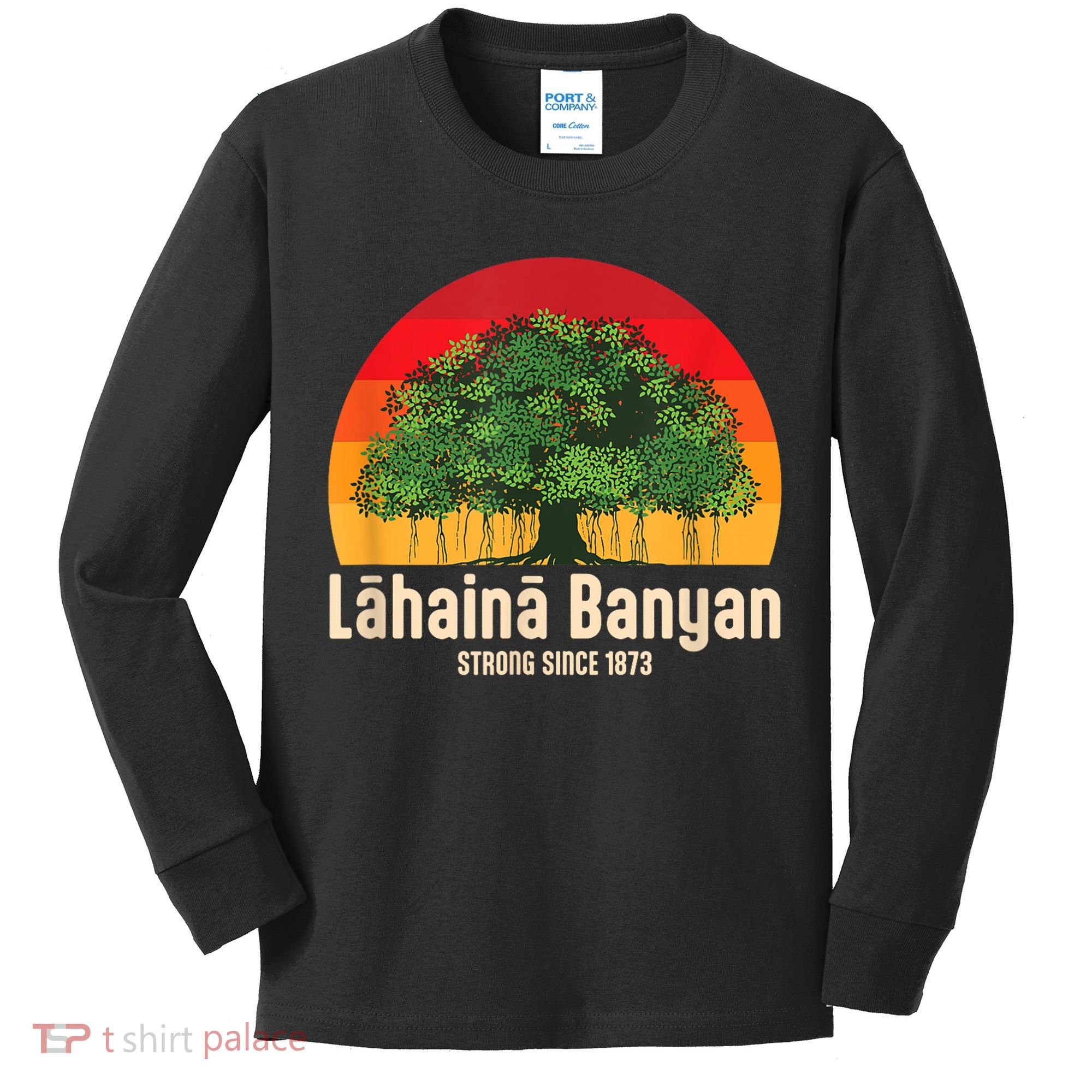 Banyan Tree Lahaina Maui Hawaii Kids Long Sleeve Shirt