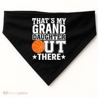 Basketball That's My Grand Daughter Out There USA-Made Doggie Bandana thumb 0