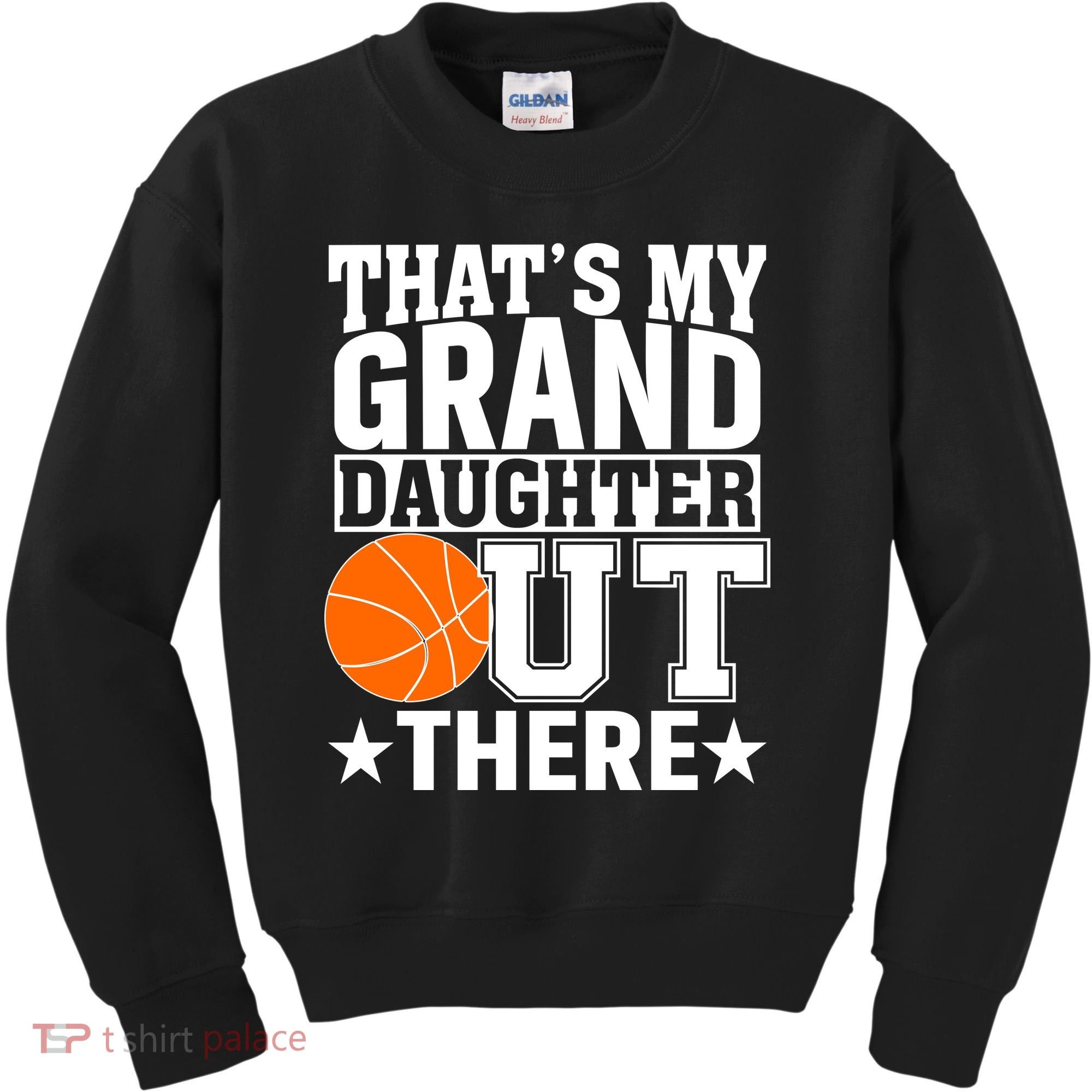 Basketball That's My Grand Daughter Out There Kids Sweatshirt